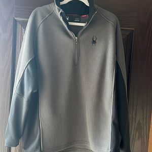 XXL SPYDER quarter zip grey & black